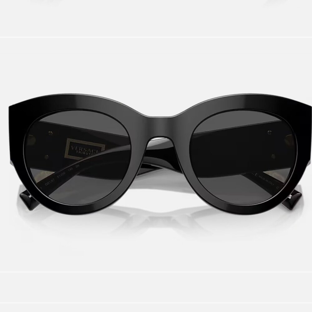 Versace Women’s Designer Sunglasses – Black & Gold Medusa